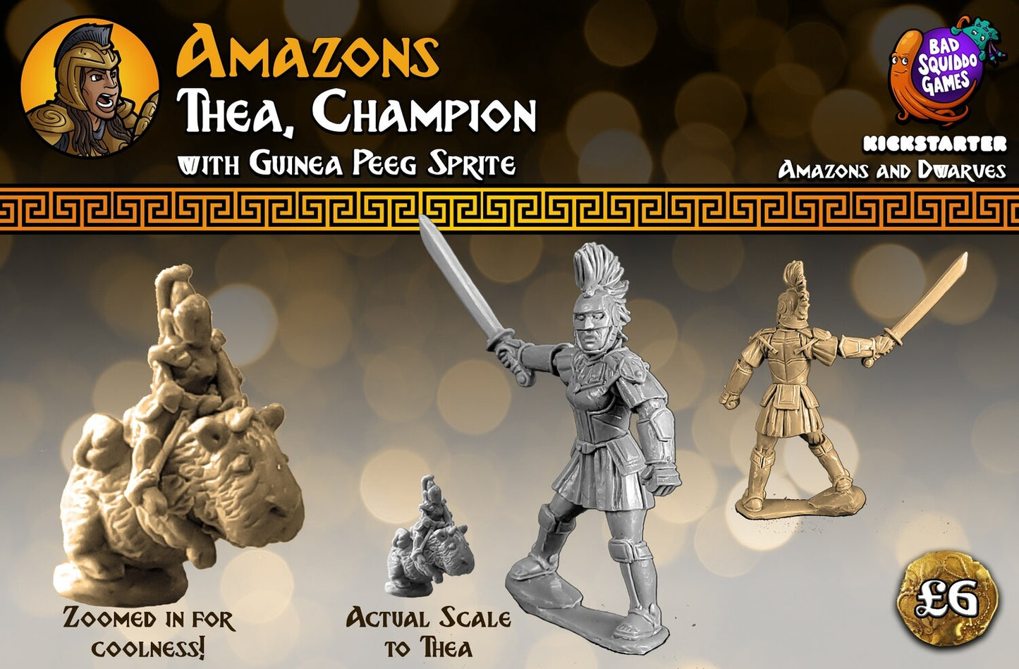 Thea, Amazon Champion (& her Guinea Pig-riding Pixie Scout)