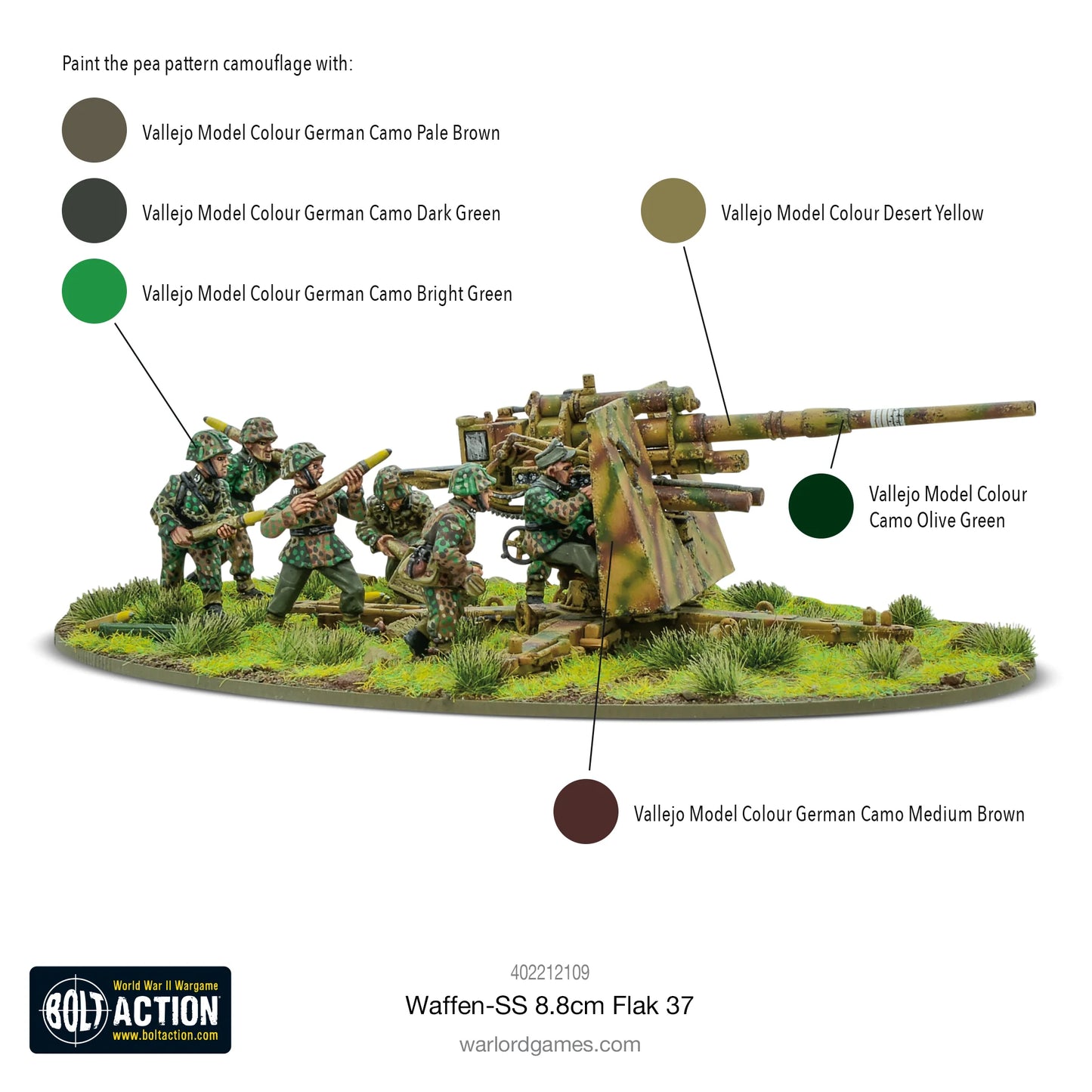 German Waffen-SS 8.8cm Flak 37