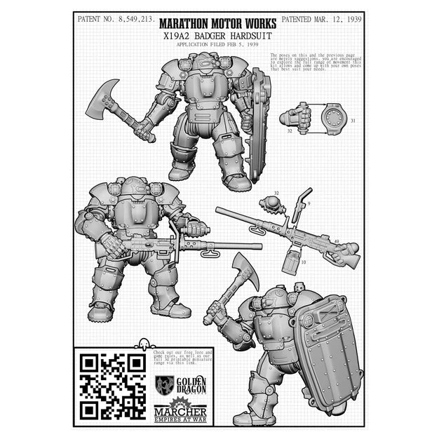 Marcher Empires at War: X19A2 Badger Hardsuits