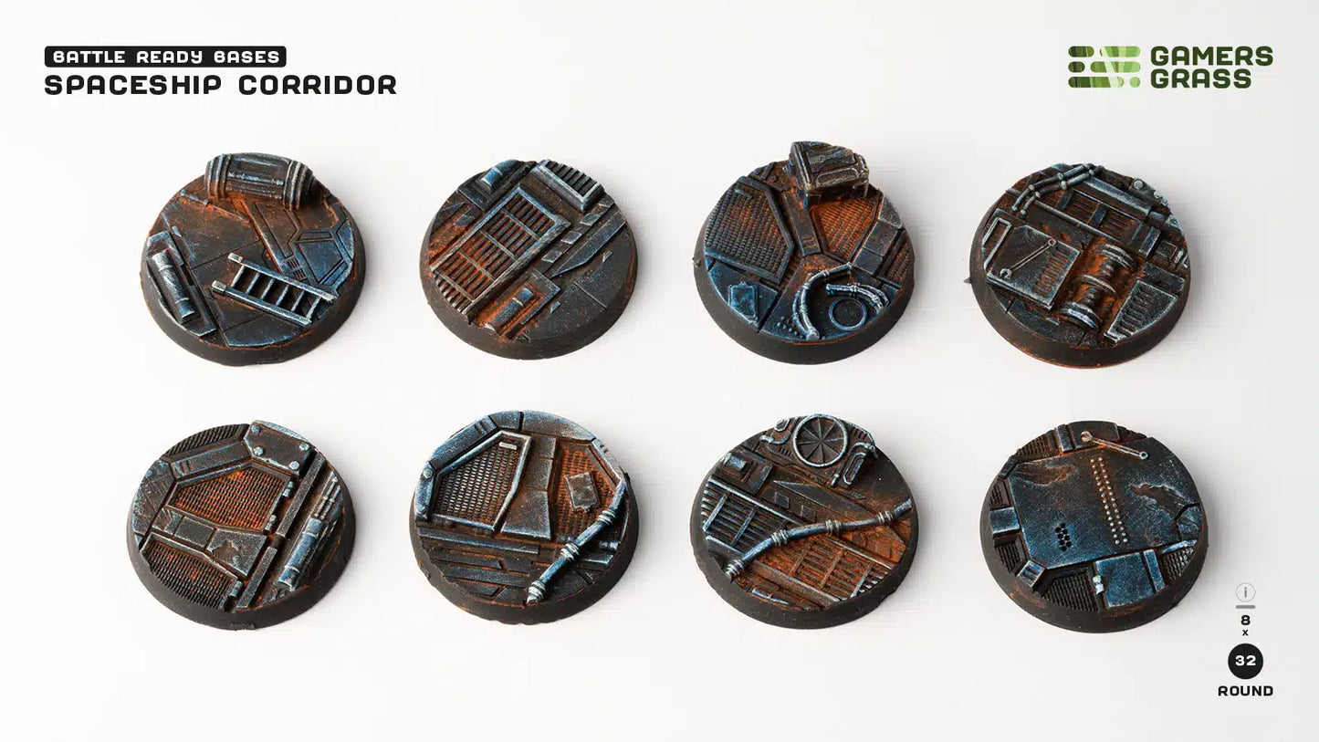 Spaceship Corridor - Round 32mm (x8)