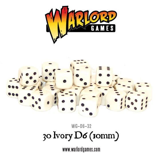Spot dice - ivory