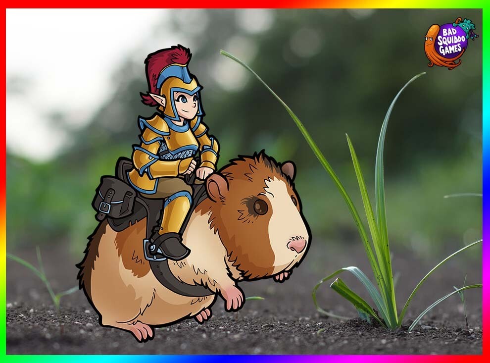 Thea, Amazon Champion (& her Guinea Pig-riding Pixie Scout)