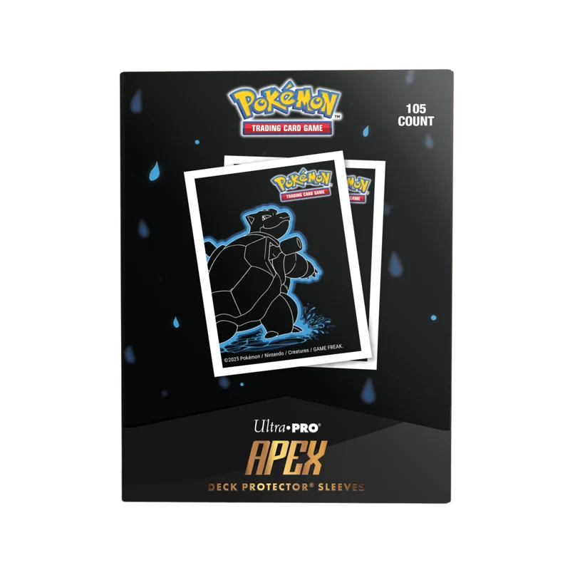 Pokémon Neon Kanto Apex Deck Protector Sleeves - Blastoise(105ct)