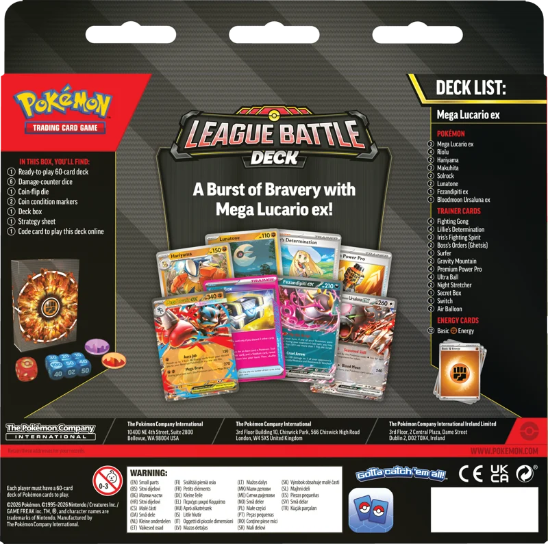 Pokemon TCG: Mega Lucario Ex League Battle Deck