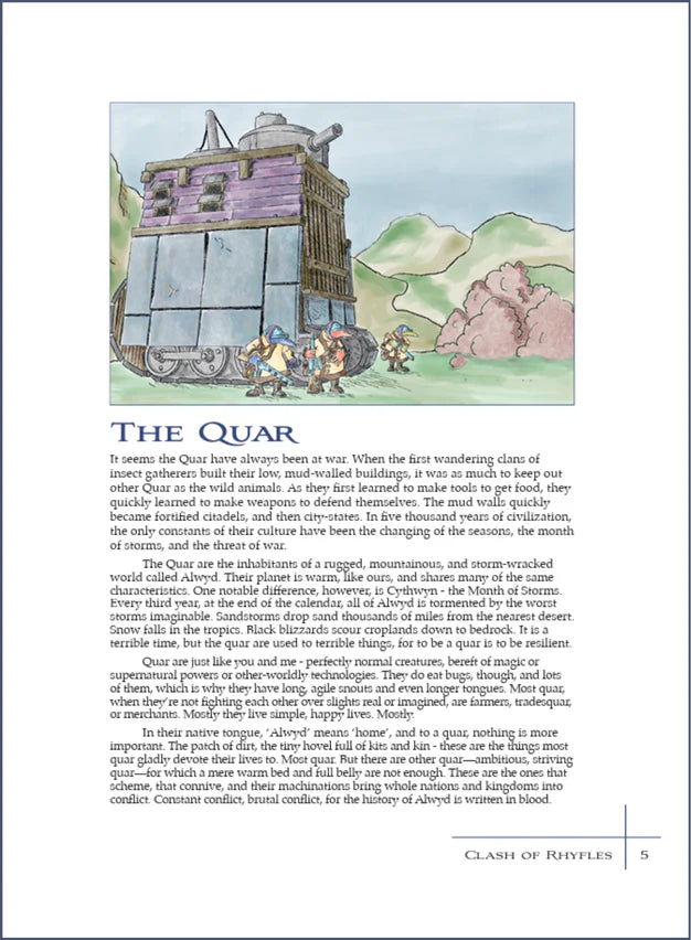 Quar: Clash of Rhyfles Hardcover Rulebook