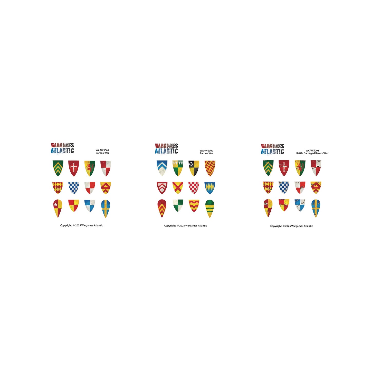 Barons' War Shield Decals (01