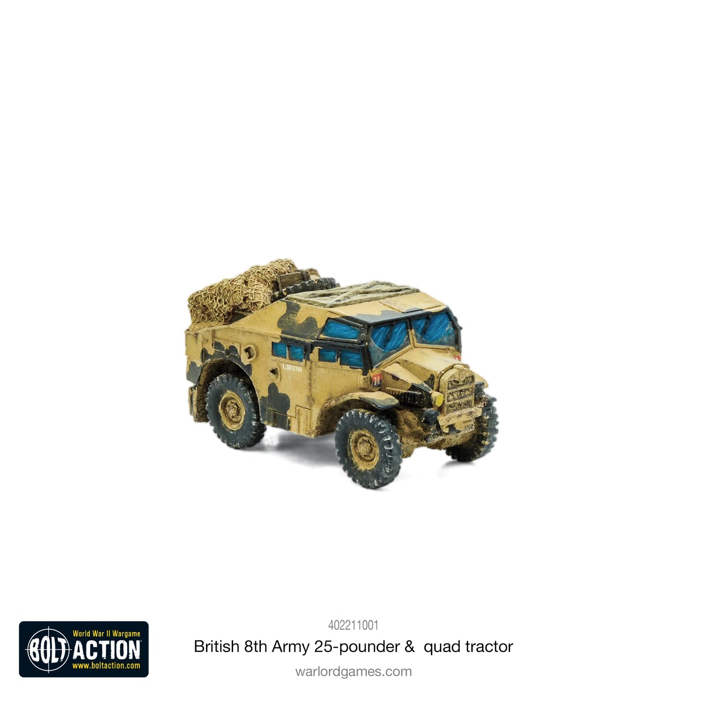 British (8th Army) 25-pdr Light Artillery, Quad tractor & Limber