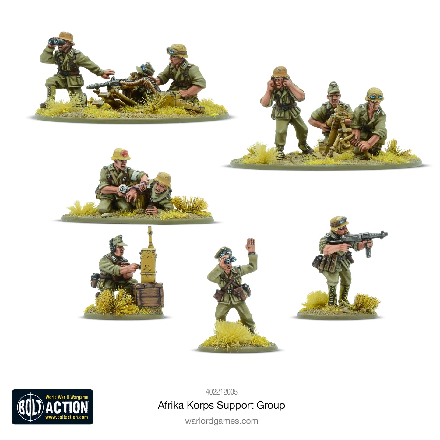 German Afrika Korps Support Group (HQ, Mortar & MMG)