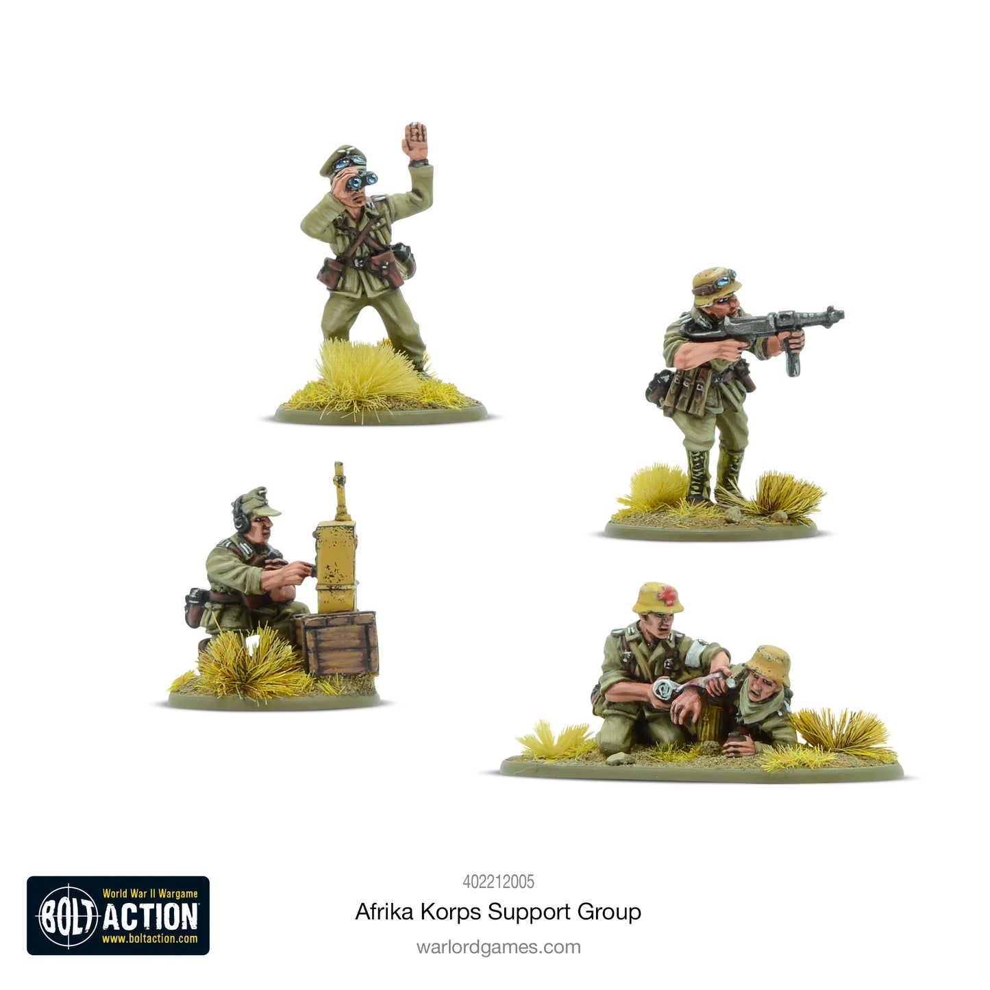 German Afrika Korps Support Group (HQ, Mortar & MMG)