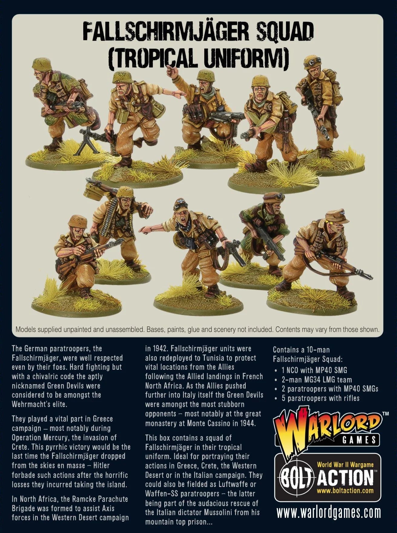 German Fallschirmjager in Tropical Uniform Squad