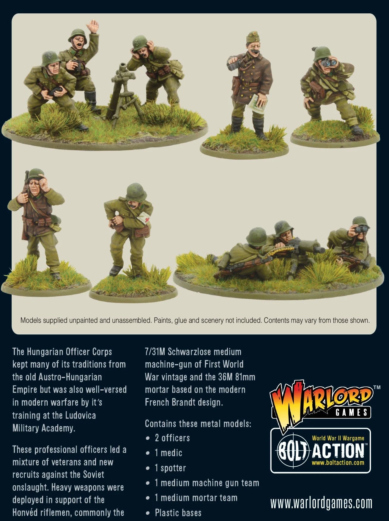 Hungarian Army Support Group (HQ, Mortar & MMG)