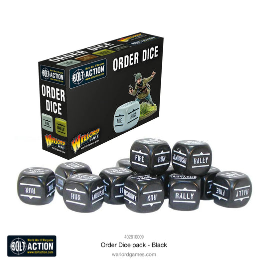 Bolt Action: Orders Dice - Black
