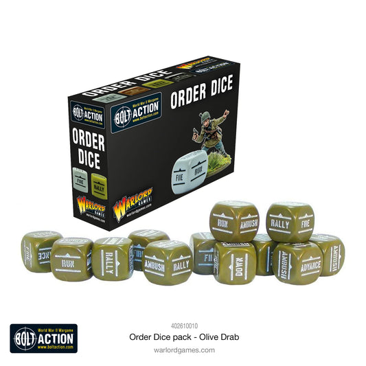 Bolt Action: Orders Dice - Olive Drab