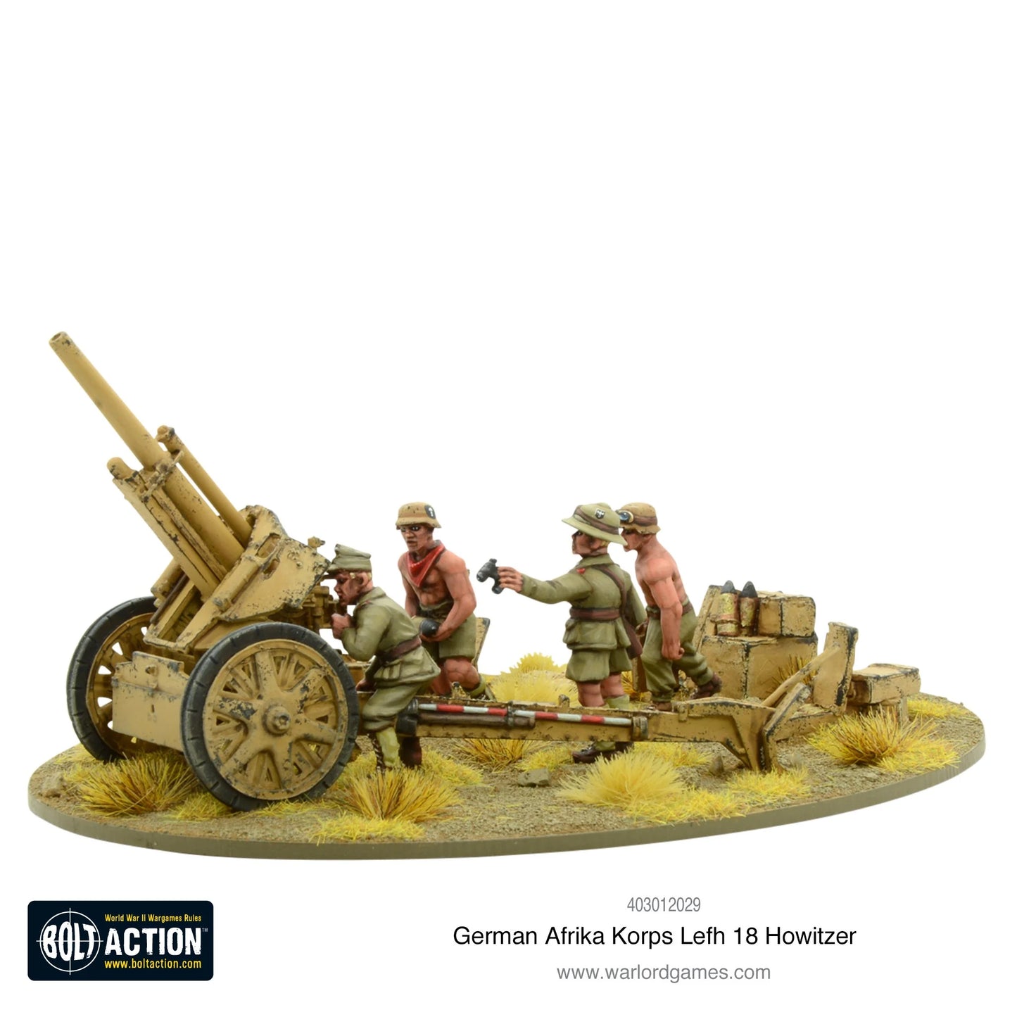German Afrika Korps LeFH 18 10.5cm Medium Artillery