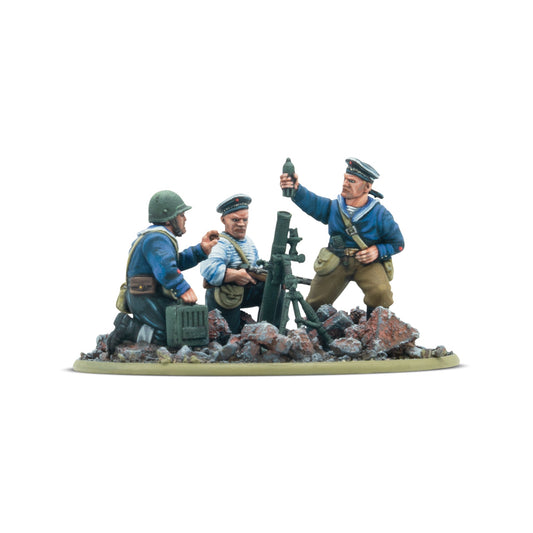 Soviet Naval Brigade medium mortar team