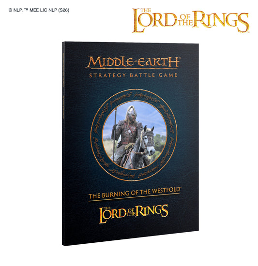 M-E Sbg Journal: Burning Of The Westfold cover featuring a Rohirrim warrior and horse from The Lord of the Rings.