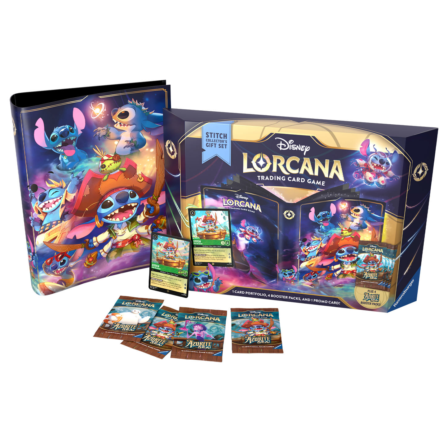 Disney Lorcana Trading Card Game - Azurite Sea Stitch Collector's Gift Set