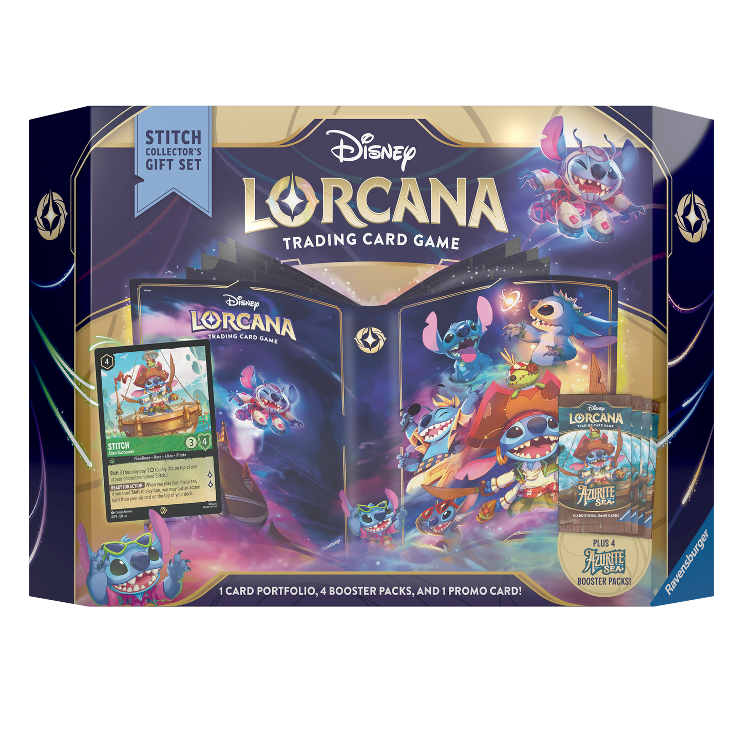 Disney Lorcana Trading Card Game - Azurite Sea Stitch Collector's Gift Set