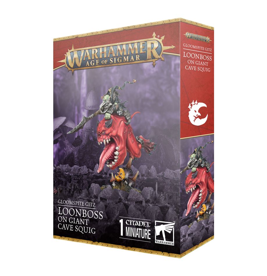 Gloomspite Gitz: Loonboss on Giant Cave Squig