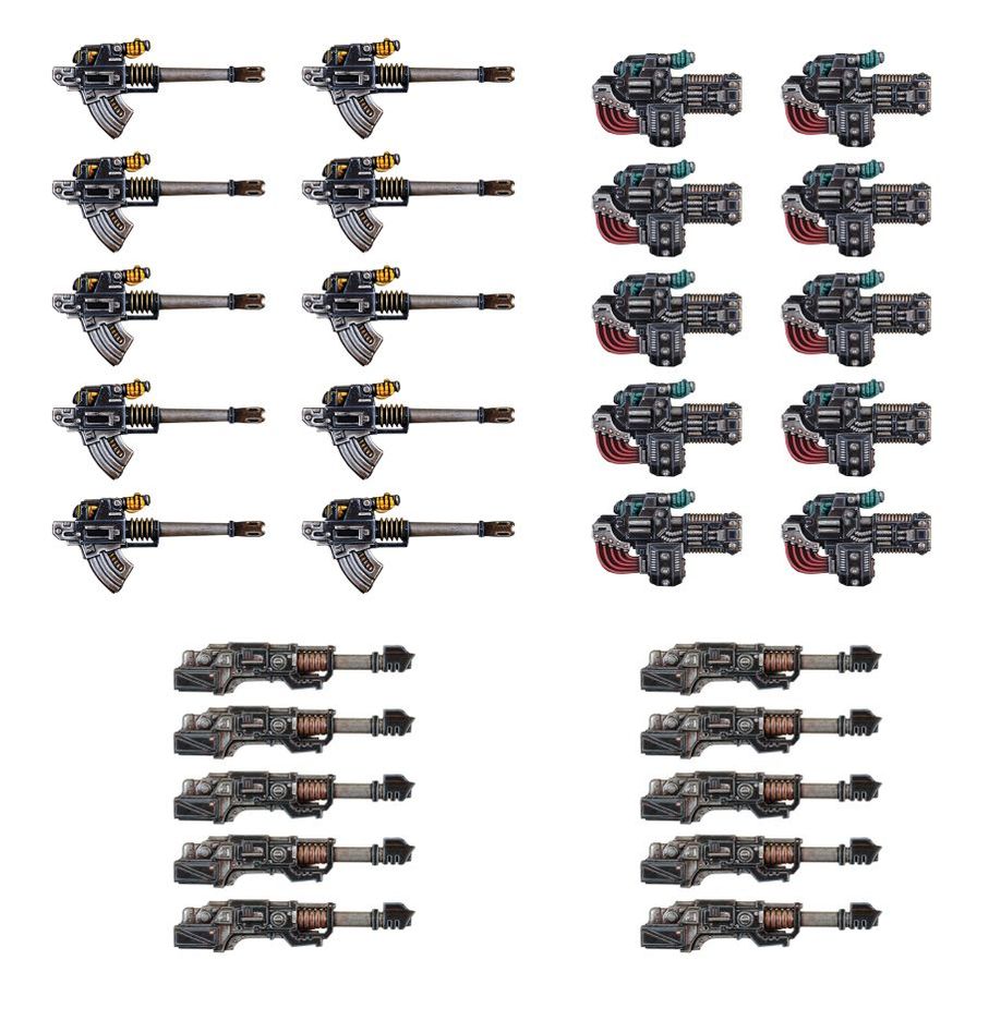 Horus Heresy: Heavy Weapons Upgrade Set – Volkite Culverins, Lascannons, and Autocannons