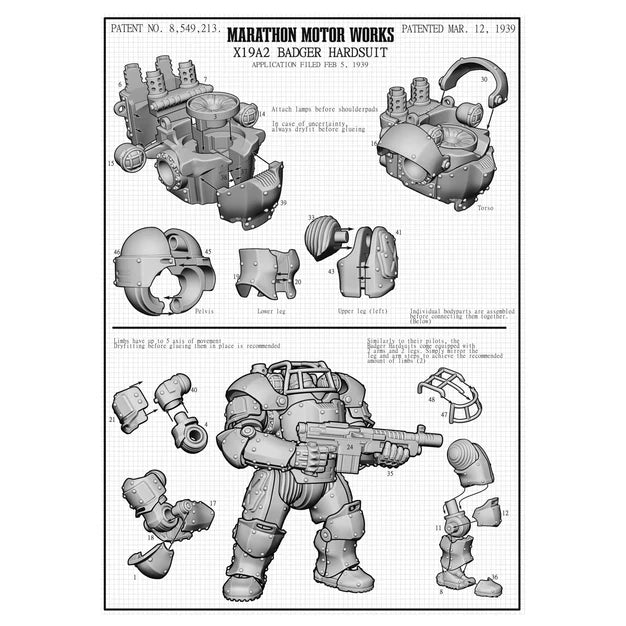 Marcher Empires at War: X19A2 Badger Hardsuits