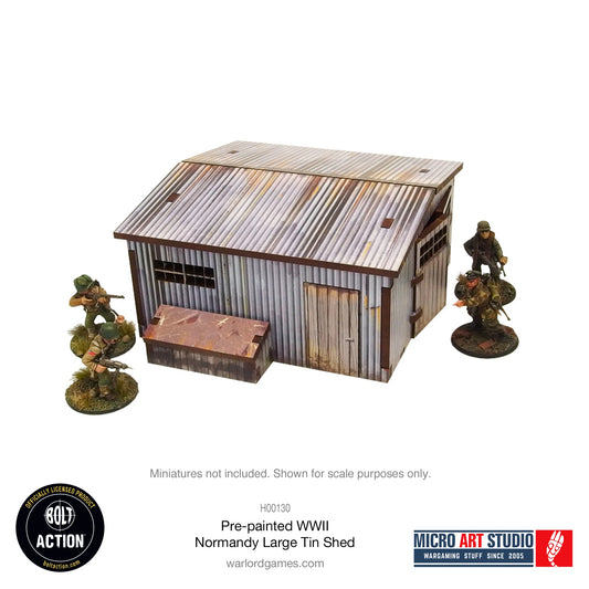 WW2 Normandy Large Tin Shed