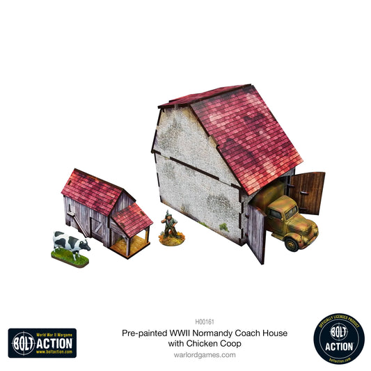 WW2 Normandy Coach House with Chicken Coop