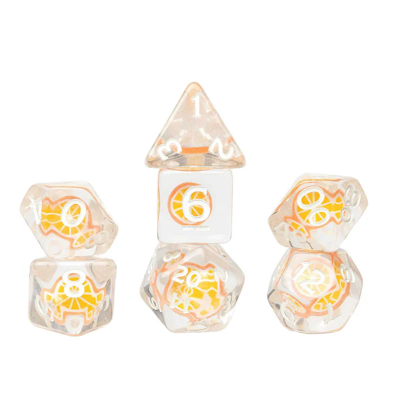 Sirius Dice: Fruit Slice Dice Set - Orange