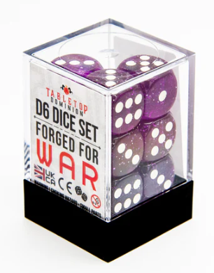 16mm D6 Dice, Transparent, Round Edge, 12 pack