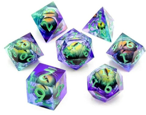 Moving Eye 7 piece dice set