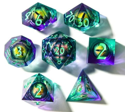 Moving Eye 7 piece dice set