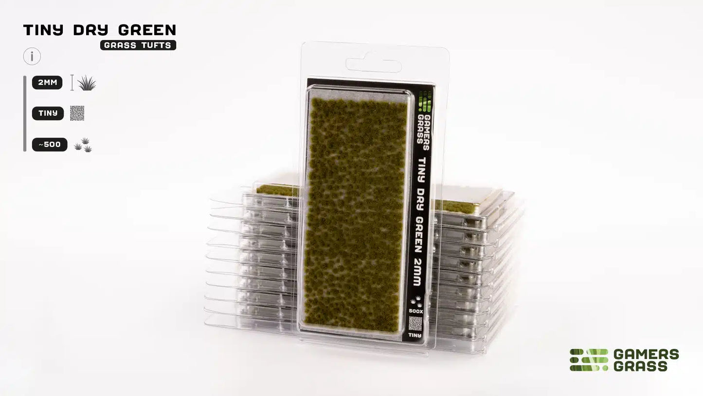 Grass Tufts: Tiny Tufts Dry Green
