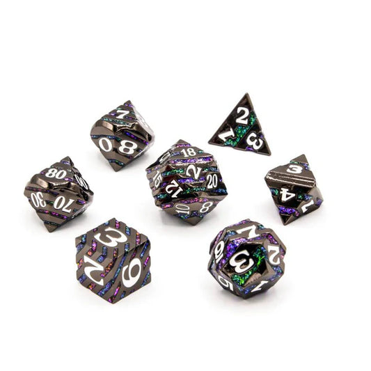 Metal 7 piece dice set