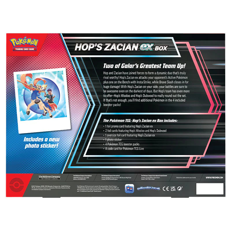 Pokemon TCG: Hop's Zacian ex Box