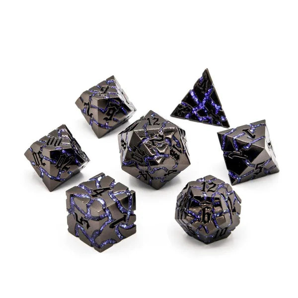 Metal 7 piece dice set