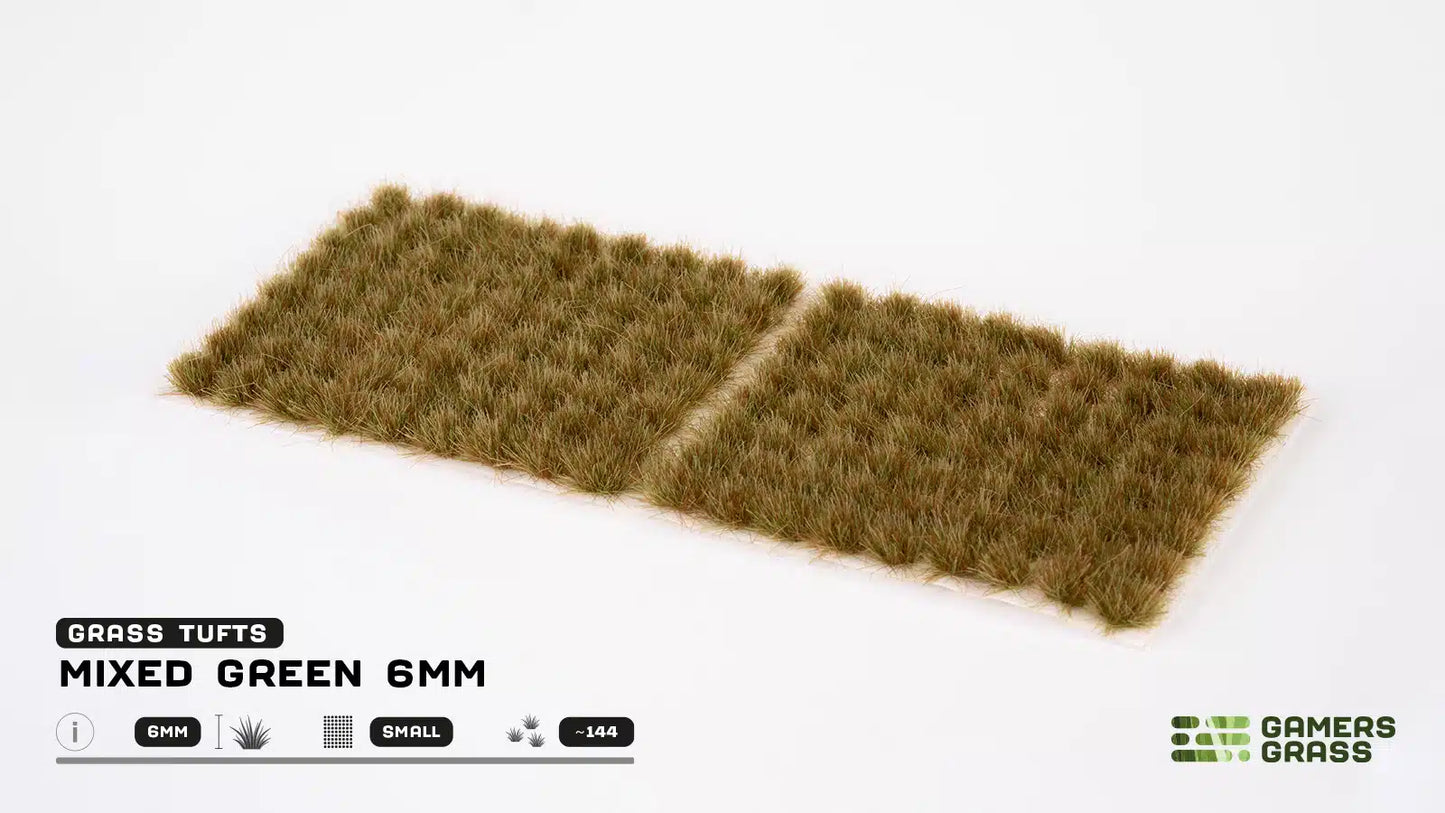 Grass Tufts: Mixed Green 6mm