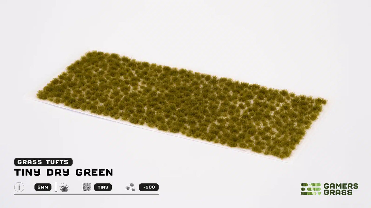 Grass Tufts: Tiny Tufts Dry Green