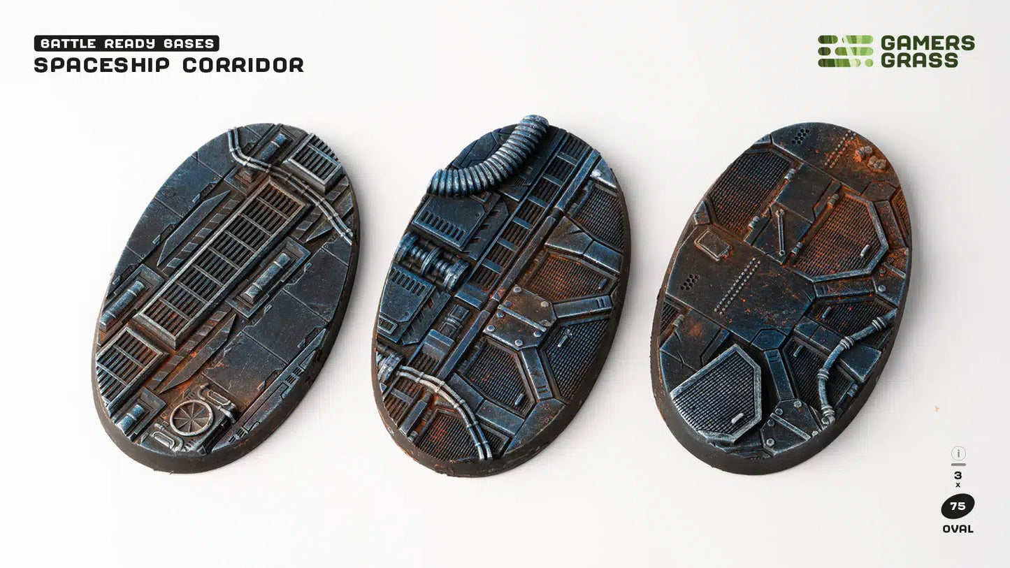 Spaceship Corridor - Oval 75mm (x3)