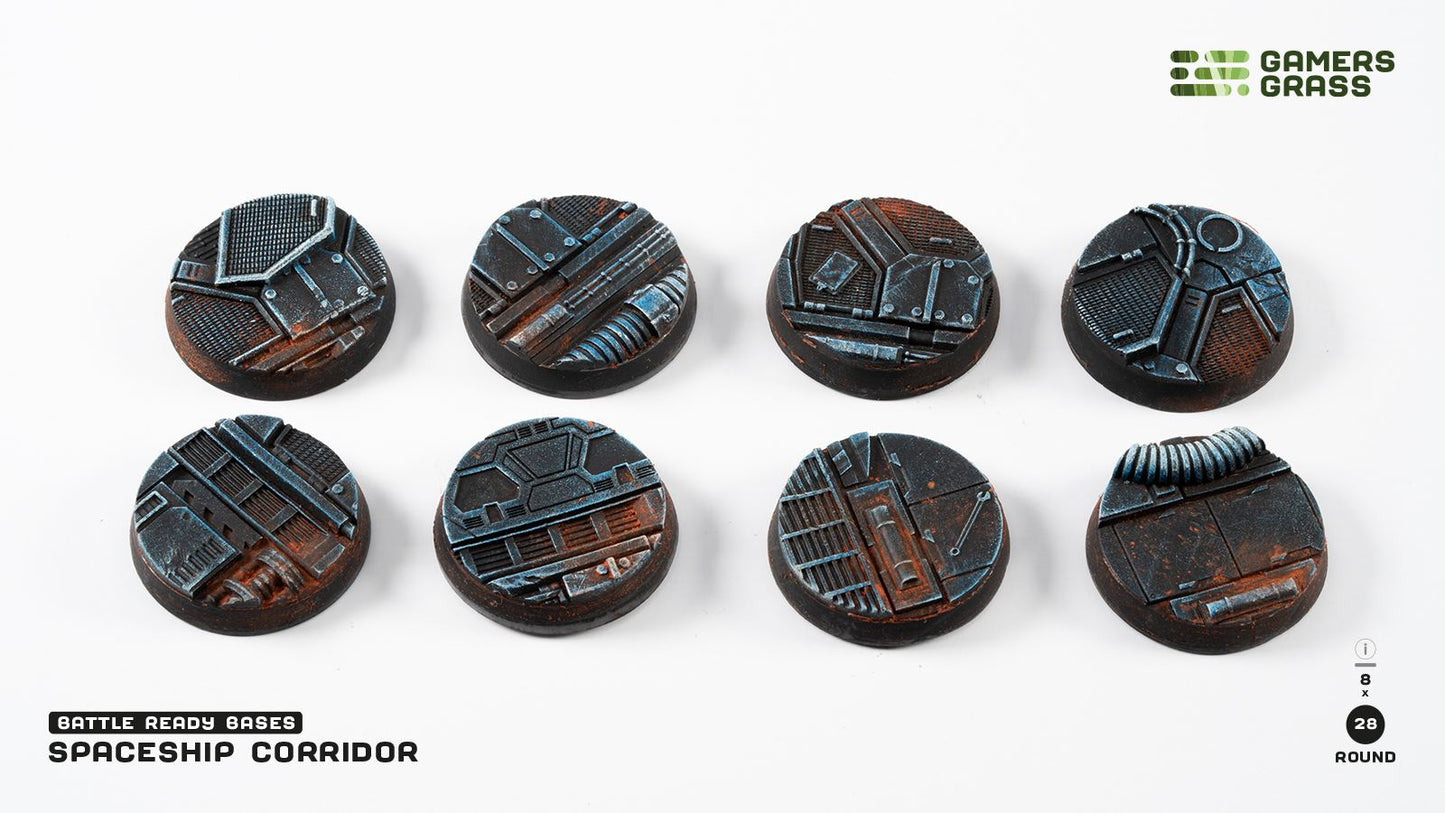 Spaceship Corridor - Round 28mm (x8)