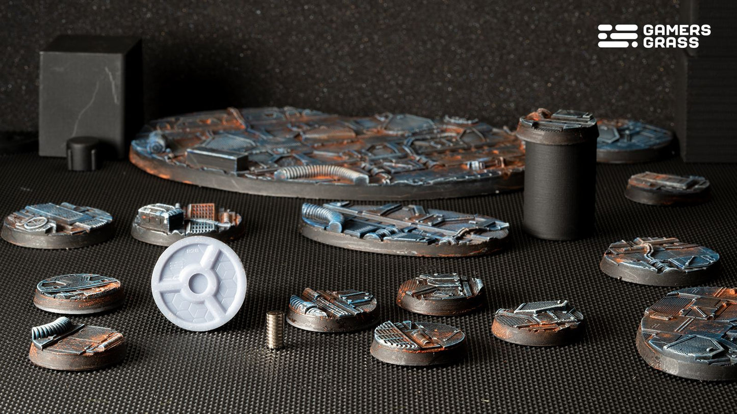 Spaceship Corridor - Round 28mm (x8)