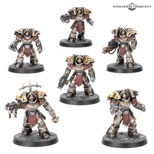 HORUS HERESY: Cataphractii Terminators armed with a combi-bolter and mighty power fist