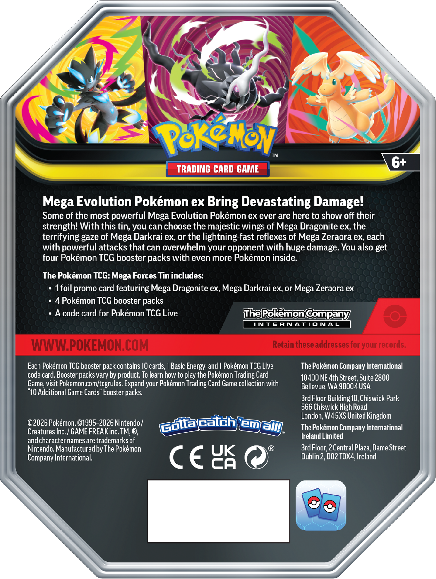 Pokémon TCG: Mega Forces Tin